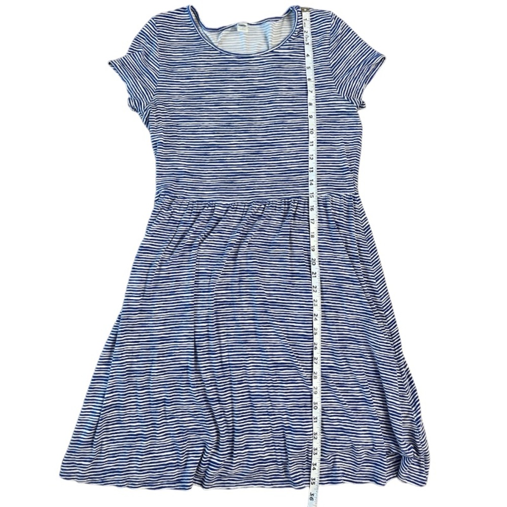 Old Navy Blue and White Striped T-shirt Dress with Sleeves Size M - Picture 3 of 10